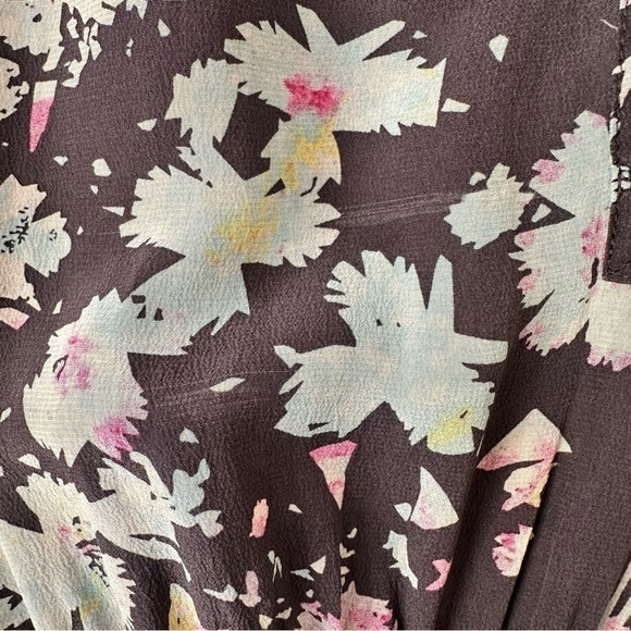 REBECCA Taylor-Floral Silk Blend Midi Dress (Size:4) - Picture 11 of 15